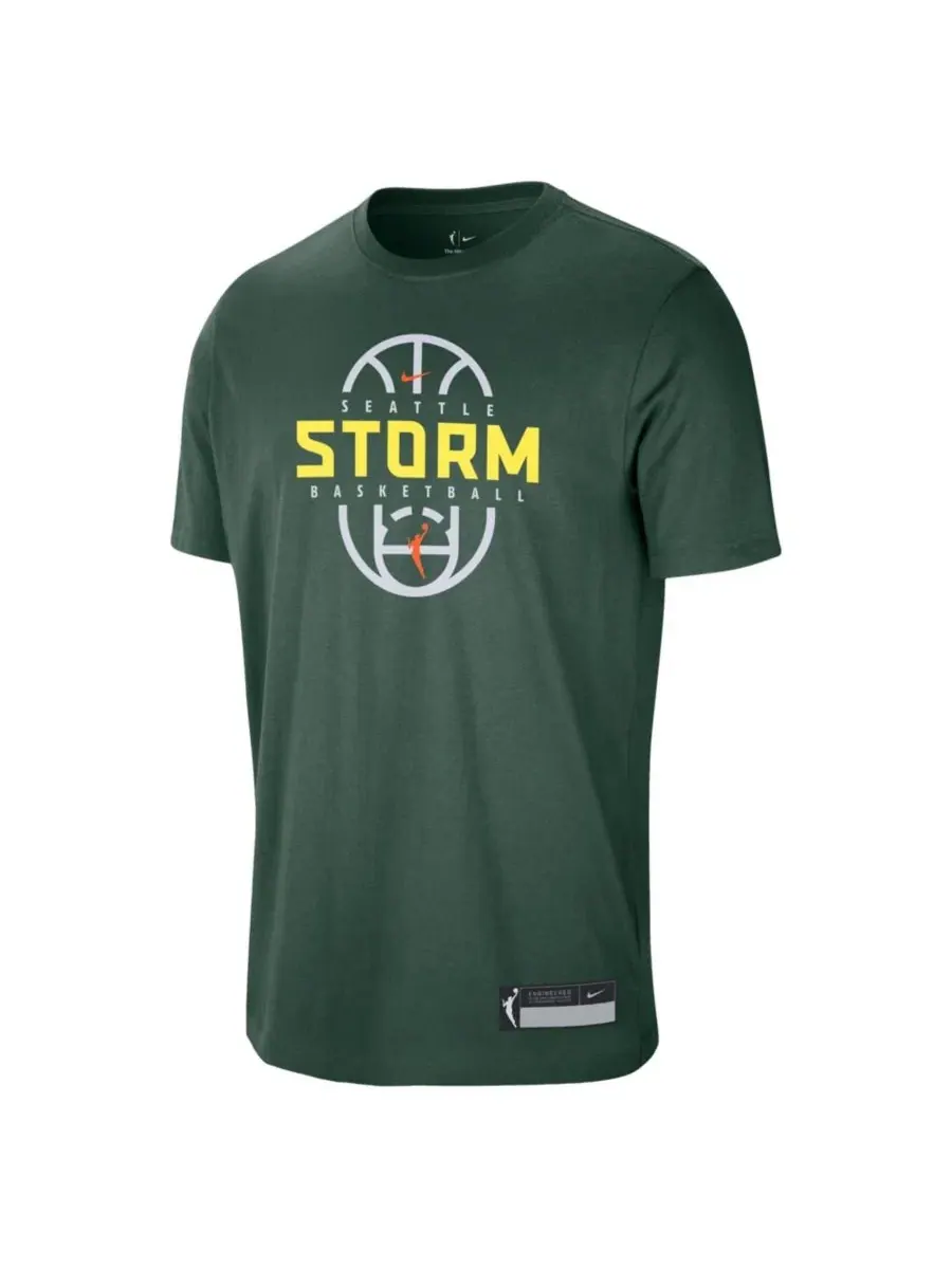 Футболка с коротким рукавом с принтом Seattle Storm 2026 On-Court Authentic Practice Premium Nike — изображение 2 из 3