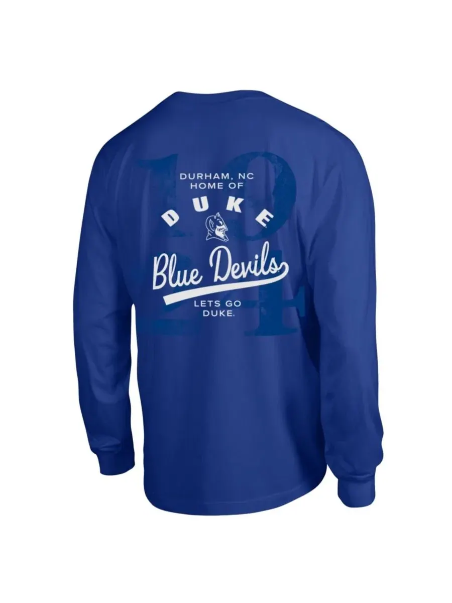 Футболка с длинным рукавом с принтом Duke Blue Devils Laminated All-Star Champion — изображение 2 из 3, королевский