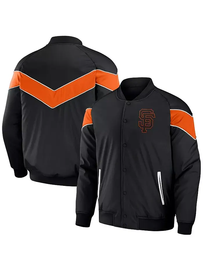 Мужская бейсбольная куртка на молнии Darius Rucker Collection от Black San Francisco Giants с