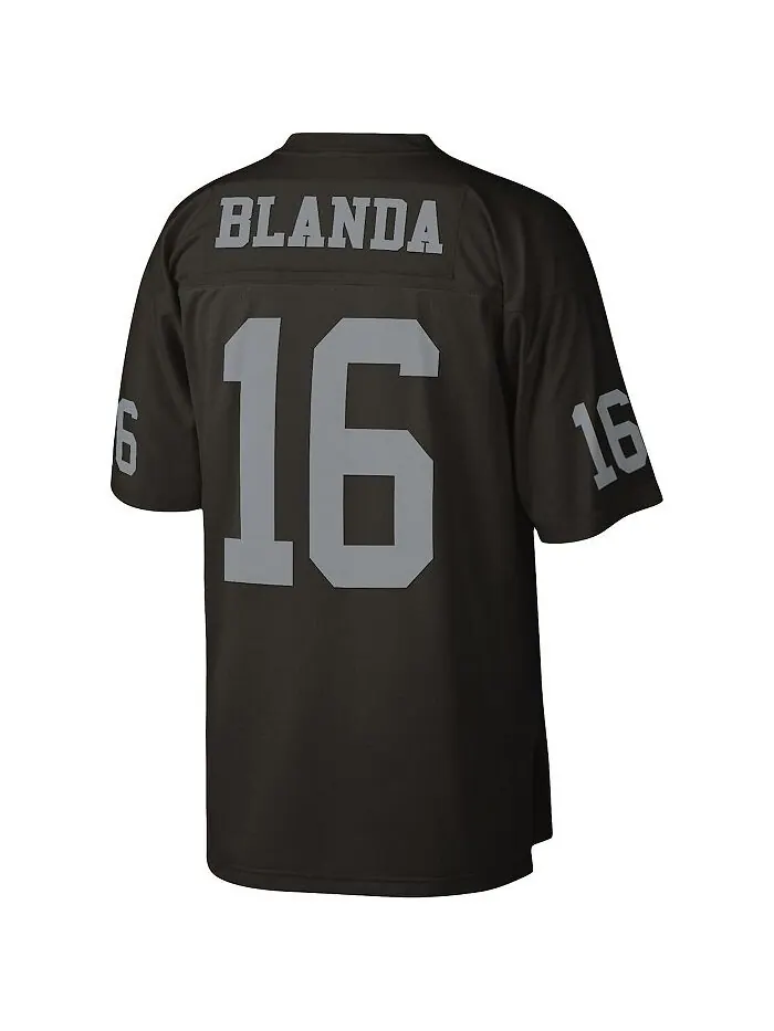 Мужская черная майка Джорджа Бланды Las Vegas Raiders 1967 Legacy Replica Mitchell & Ness — изображение 4 из 4, черный