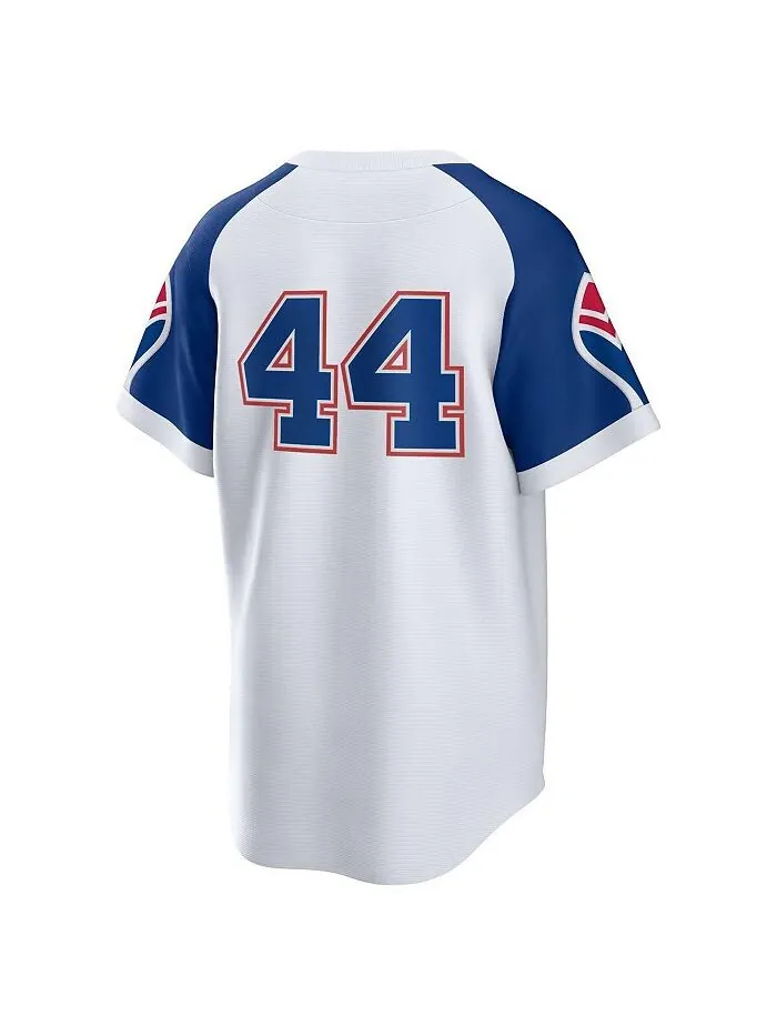 Мужская футболка игрока Hank Aaron White Atlanta Braves Home Cooperstown Collection Nike — изображение 3 из 3, белый