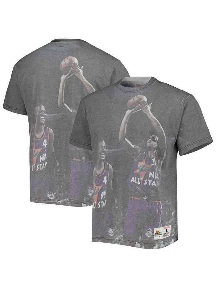Мужская футболка с рисунком Detroit Pistons выше обода Mitchell & Ness