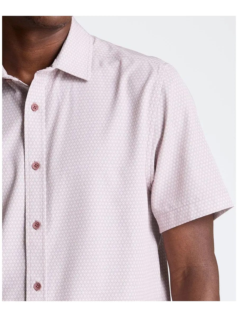 Классическая рубашка с коротким рукавом Kenneth Cole, Oxford Texture Grape — изображение 5 из 6