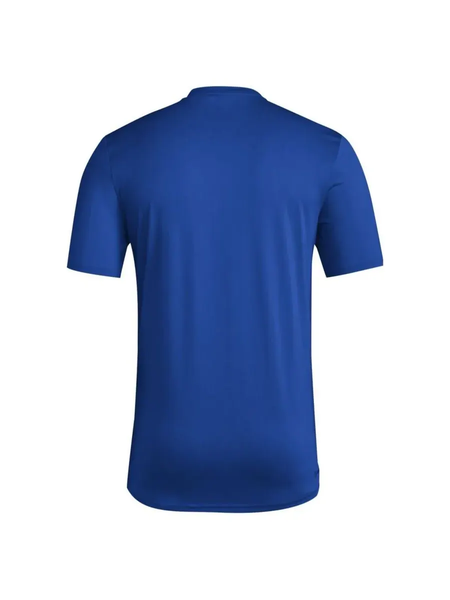 Мужская футболка Royal Kansas Jayhawks 2024 Locker Trilateral Pre-Game T-Shirt Adidas — изображение 2 из 3, королевский