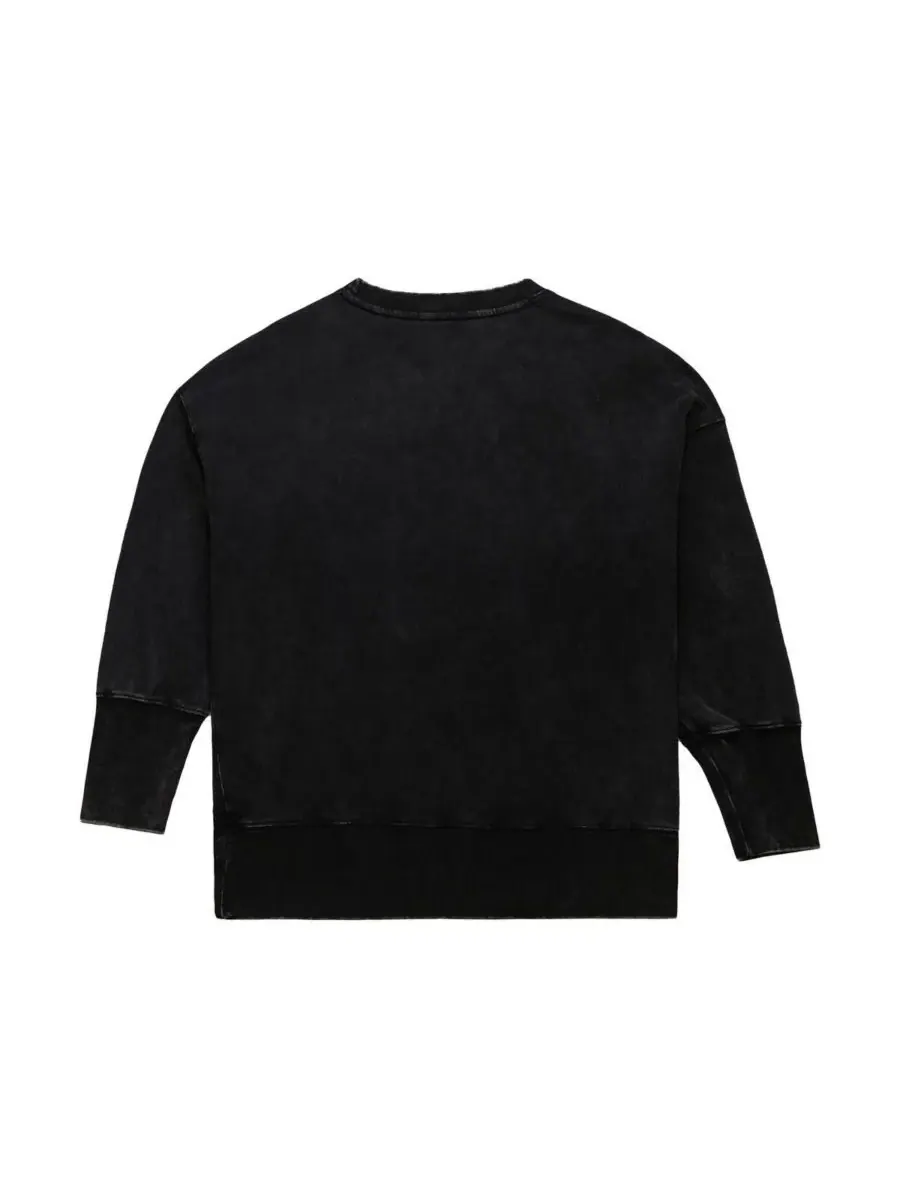 Mitchell & Ness Женская черная толстовка с круглым вырезом Baltimore Ravens Delineate Mineral Wash — изображение 2 из 2