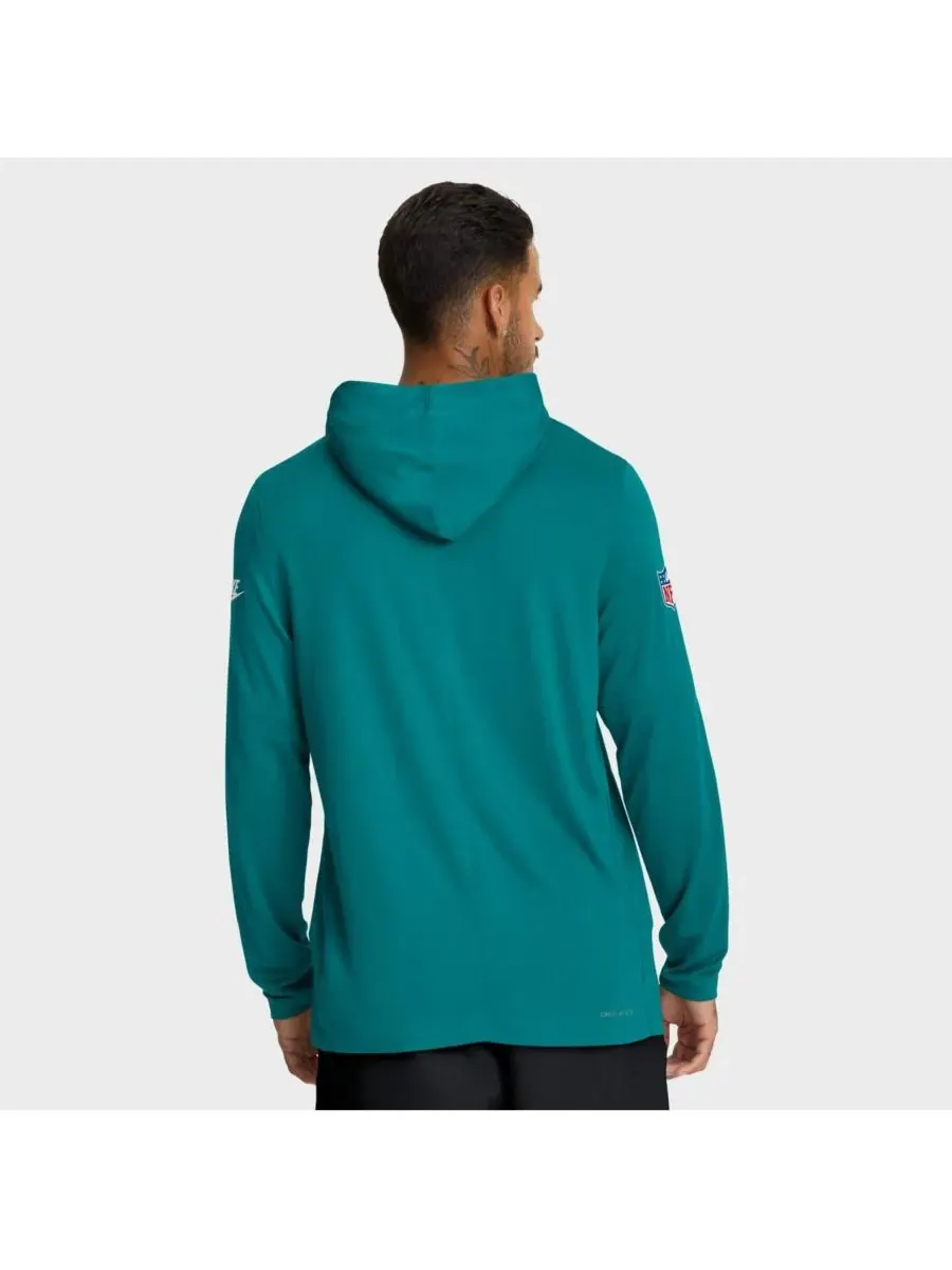 Мужская футболка с длинным рукавом Aqua Miami Dolphins Big Tall Alt Pack Dri-FIT Nike — изображение 2 из 5, голубой