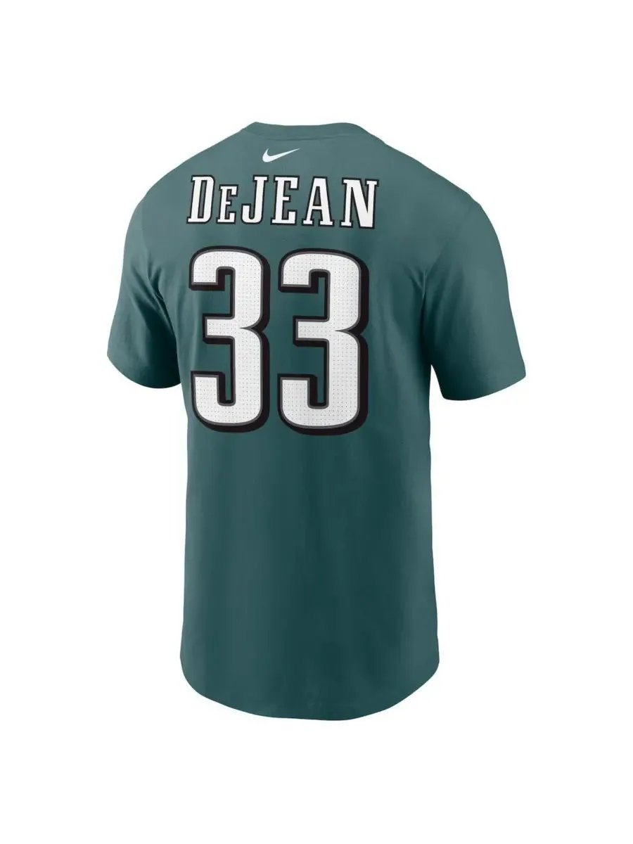 Nike Мужская футболка Cooper DeJean Midnight Green с именем и номером игрока команды Philadelphia — изображение 3 из 3