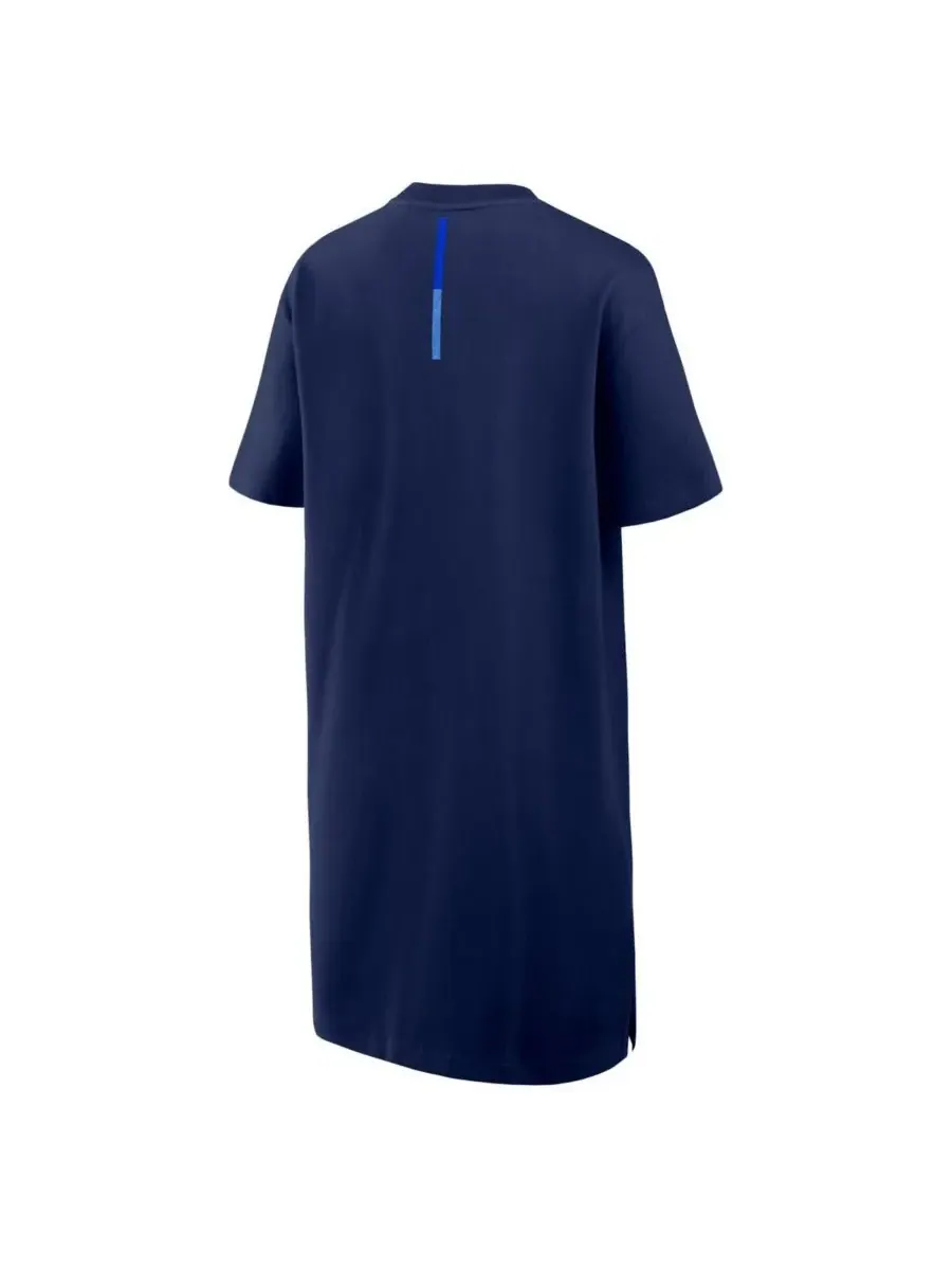 Fanatics Женское темно-синее платье-футболка Michigan Wolverines Elements Go Tri-Blend — изображение 3 из 4, темно-синий