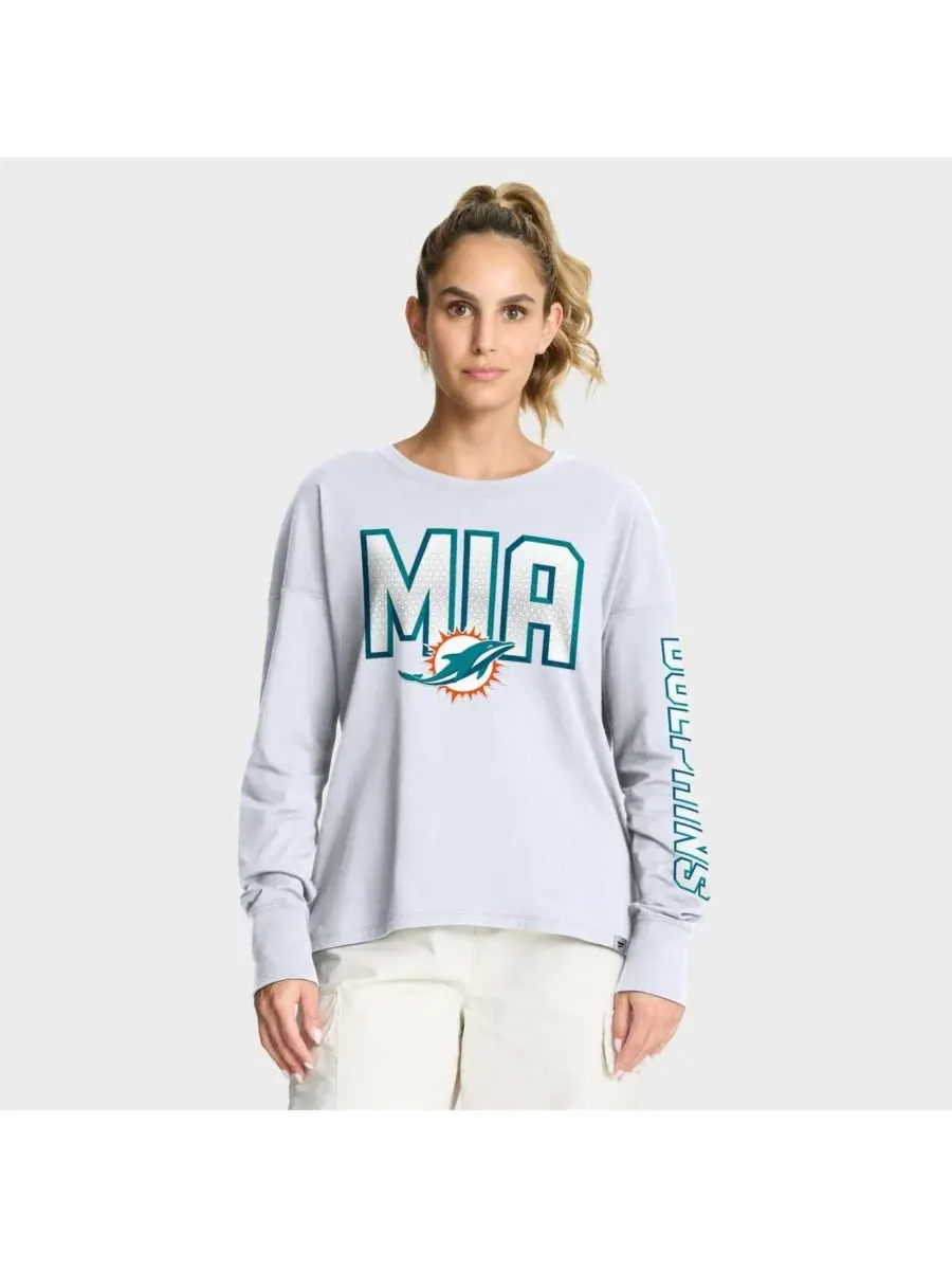 Fanatics Женская белая футболка с длинным рукавом "Miami Dolphins Hometown Legacy"