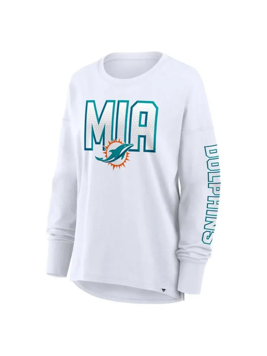 Fanatics Женская белая футболка с длинным рукавом "Miami Dolphins Hometown Legacy" — изображение 3 из 5, белый