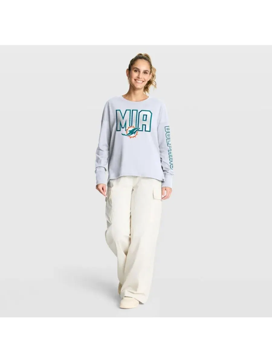 Fanatics Женская белая футболка с длинным рукавом "Miami Dolphins Hometown Legacy" — изображение 4 из 5, белый