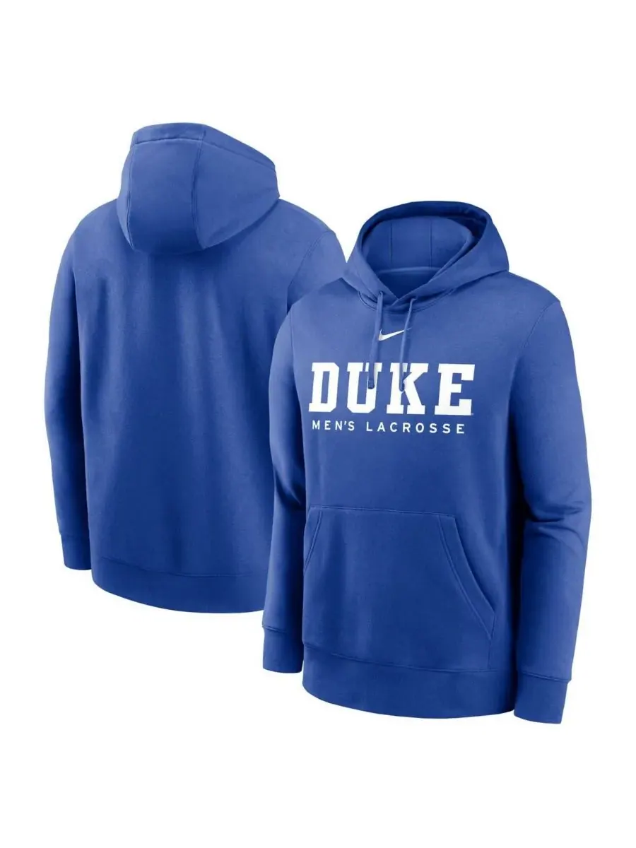 Nike Мужская толстовка с капюшоном из флиса Royal Duke Blue Devils для лакросса