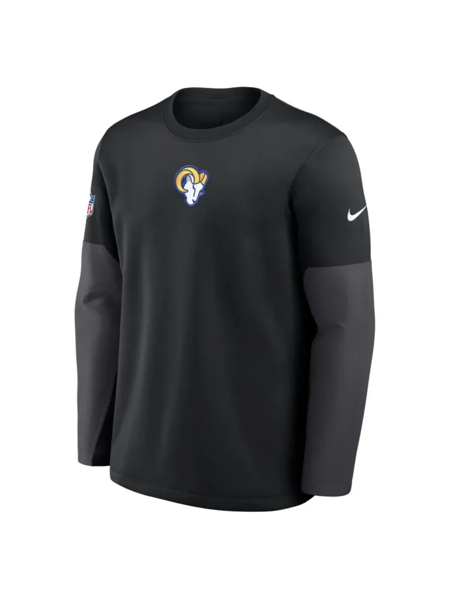 Nike Мужская черная футболка с длинными рукавами Los Angeles Rams Sideline Scripted to Win — изображение 5 из 5, черный