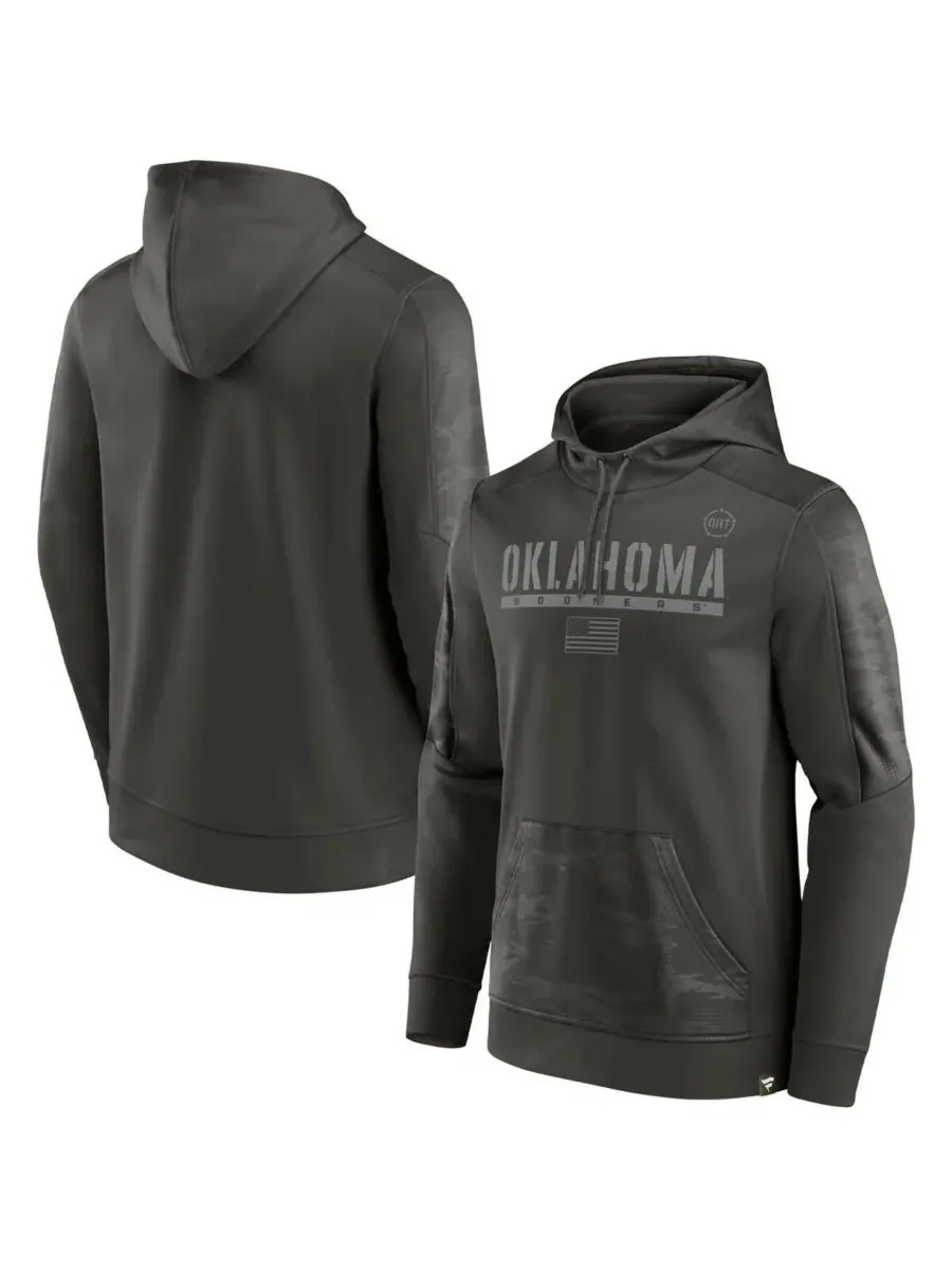 Fanatics Мужская толстовка с капюшоном Oklahoma Sooners OHT Military-Inspired Apprecied Guardian