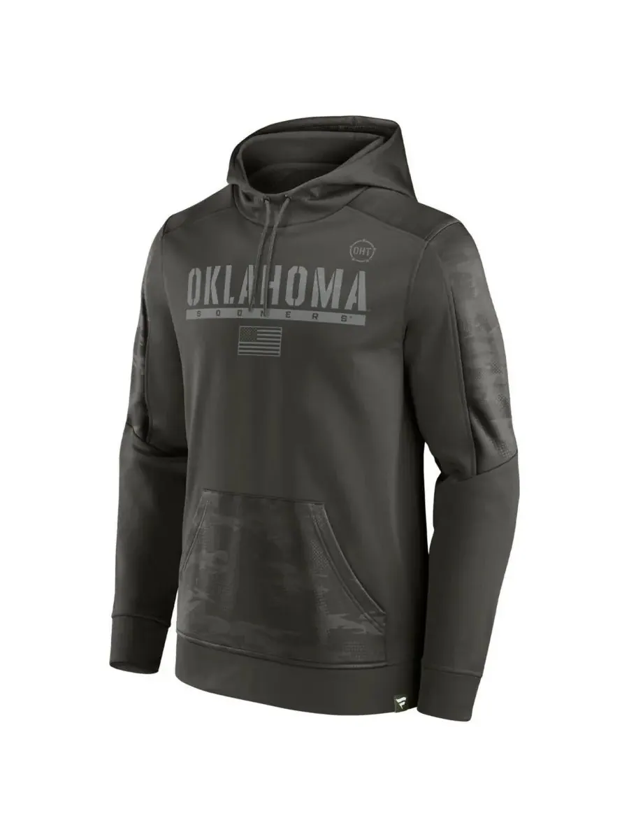 Fanatics Мужская толстовка с капюшоном Oklahoma Sooners OHT Military-Inspired Apprecied Guardian — изображение 2 из 3
