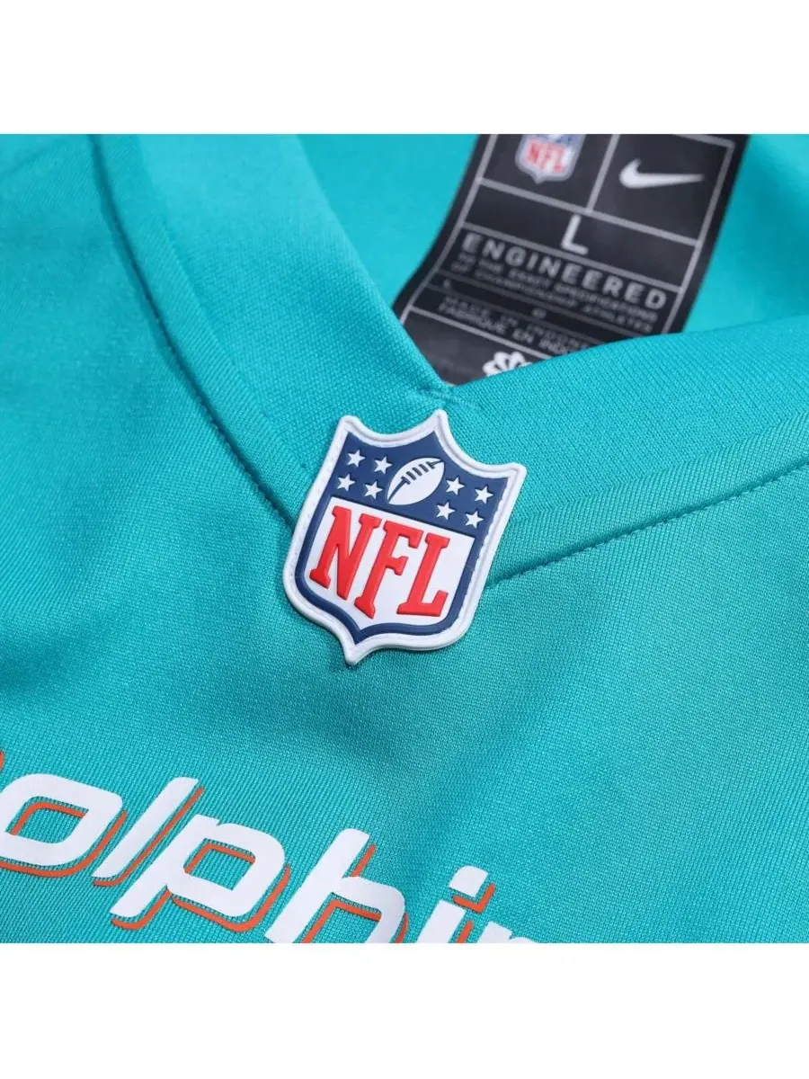 Мужская игровая футболка Chop Robinson Aqua Miami Dolphins Nike — изображение 4 из 5, голубой