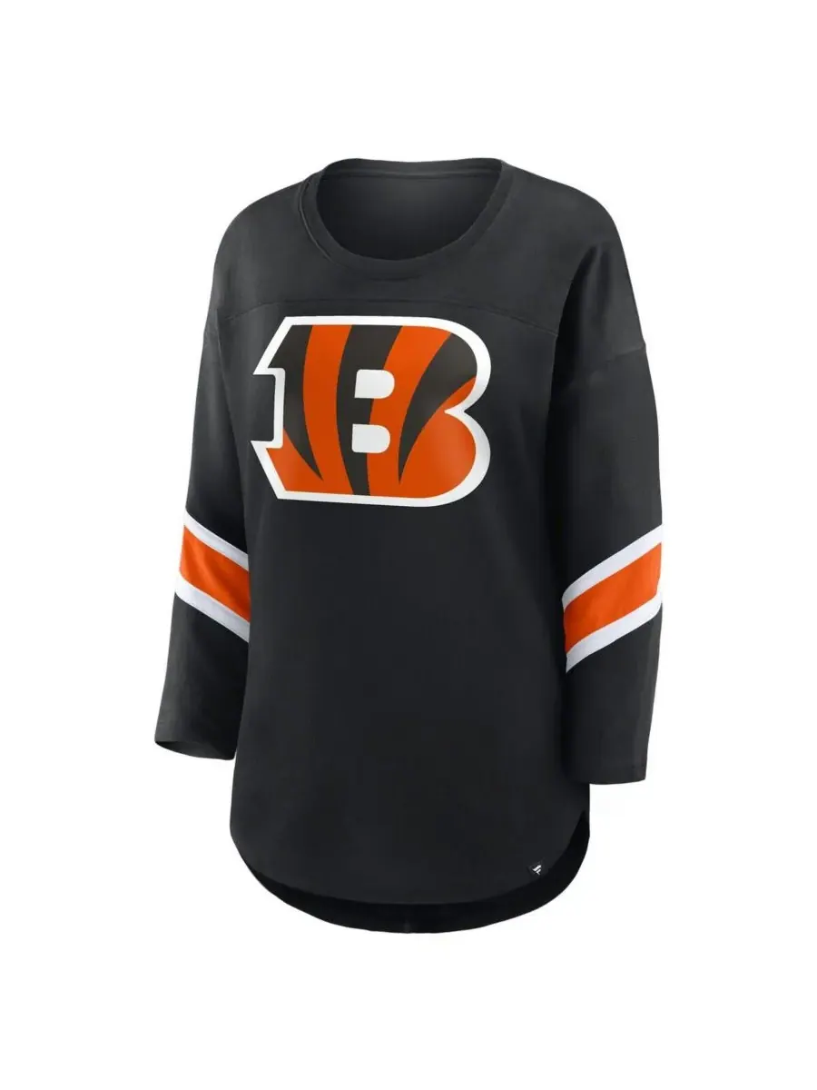 Fanatics Женская черная футболка с рукавами 3/4 Cincinnati Bengals Redzone — изображение 3 из 3, черный