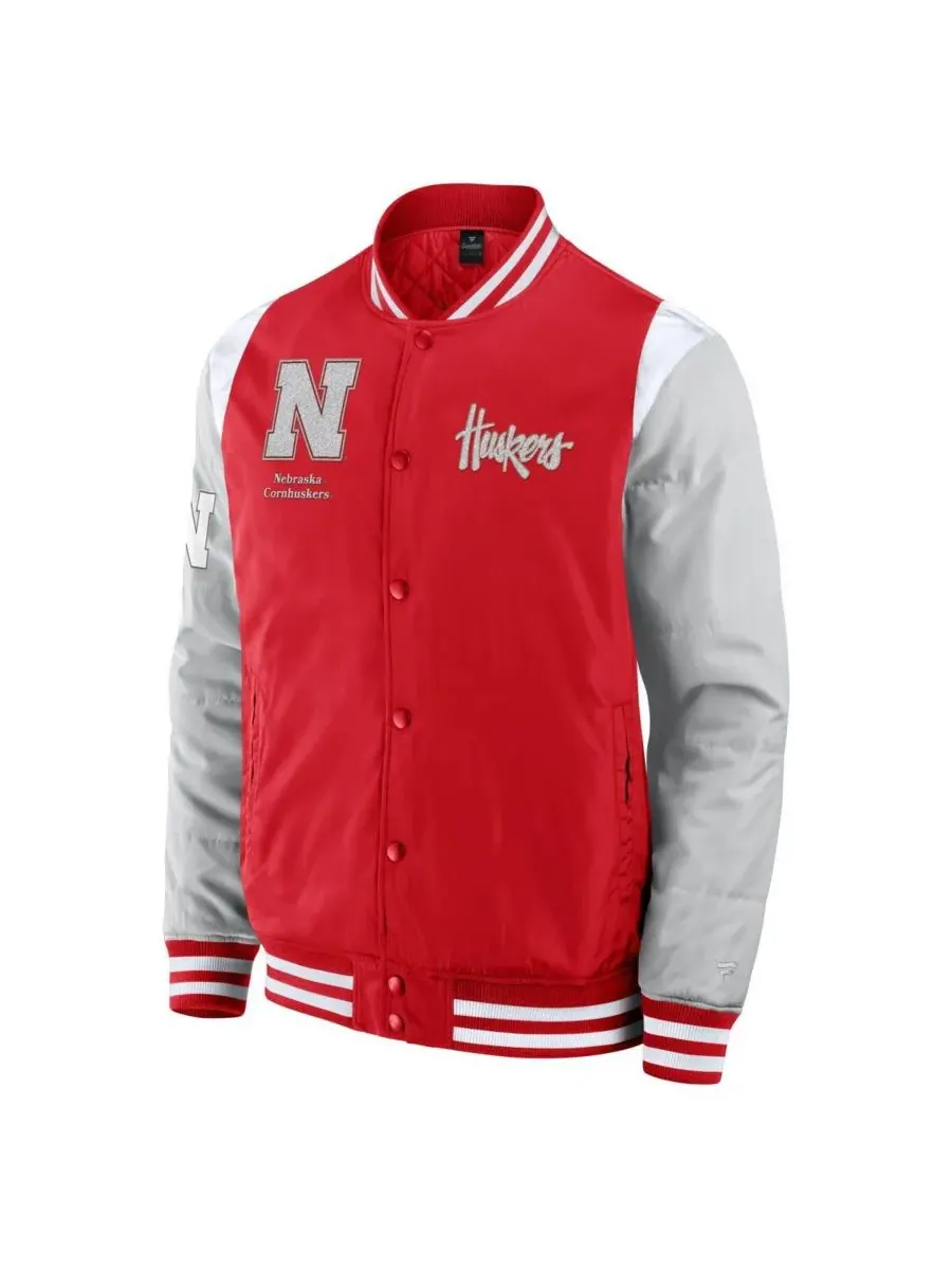 Мужская алая куртка Nebraska Huskers Elements Elite с застежкой на кнопках Fanatics — изображение 2 из 3, алый