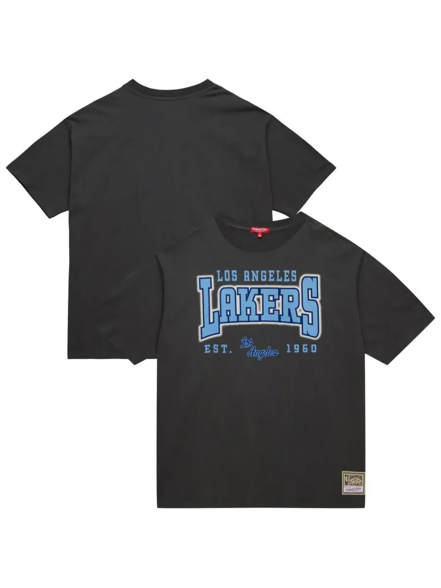 Mitchell & Ness Женская футболка оверсайз в стиле «бойфренд» с символикой Los Angeles Lakers