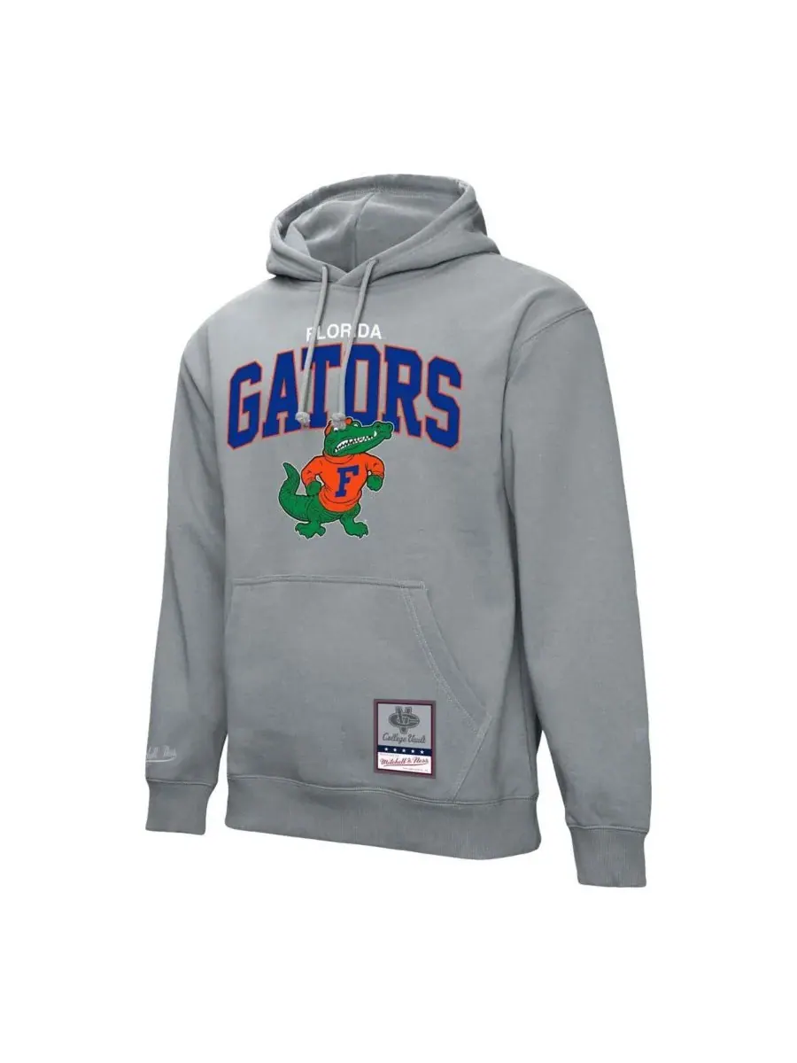 Mitchell & Ness Мужская толстовка с капюшоном серого цвета с классической аркой в стиле команды — изображение 3 из 3, серый
