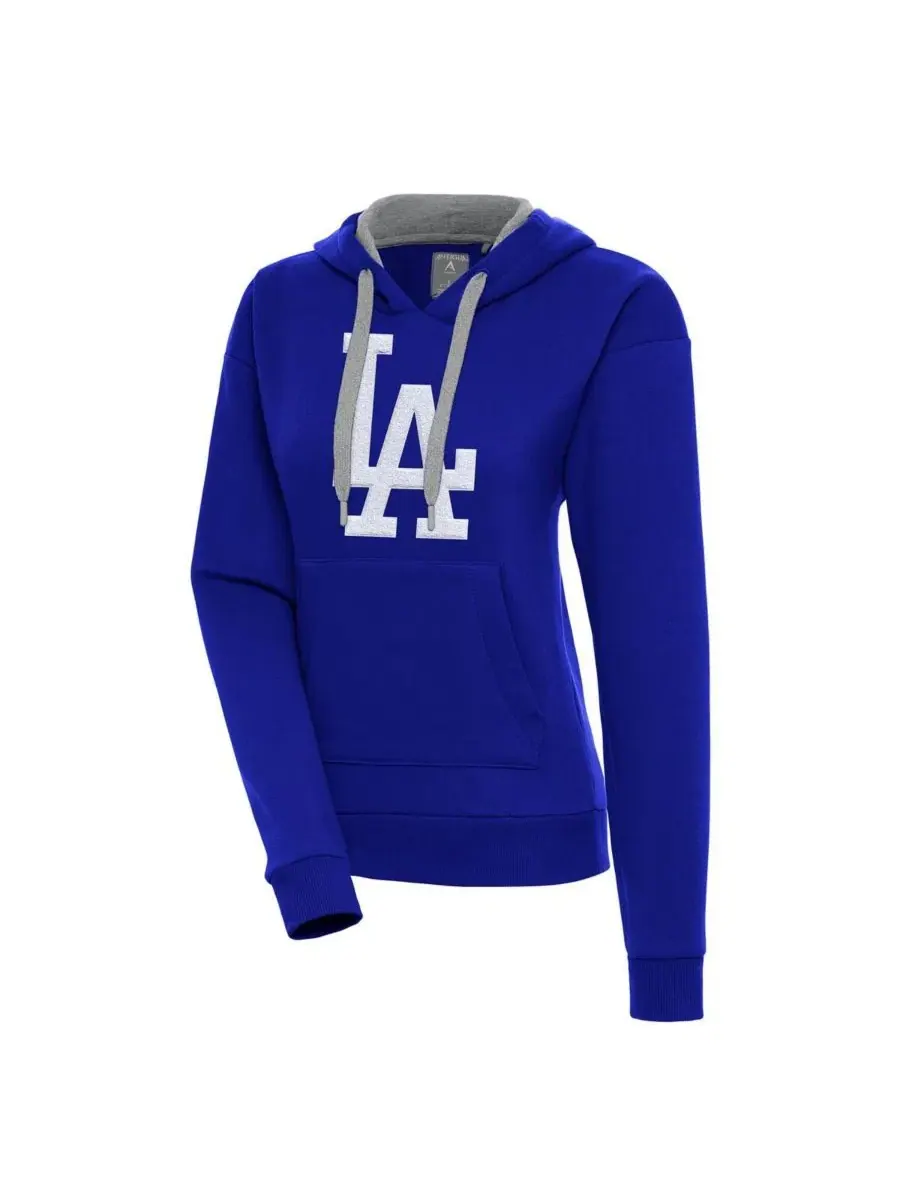 Женская толстовка с капюшоном Royal Los Angeles Dodgers Victory Antigua