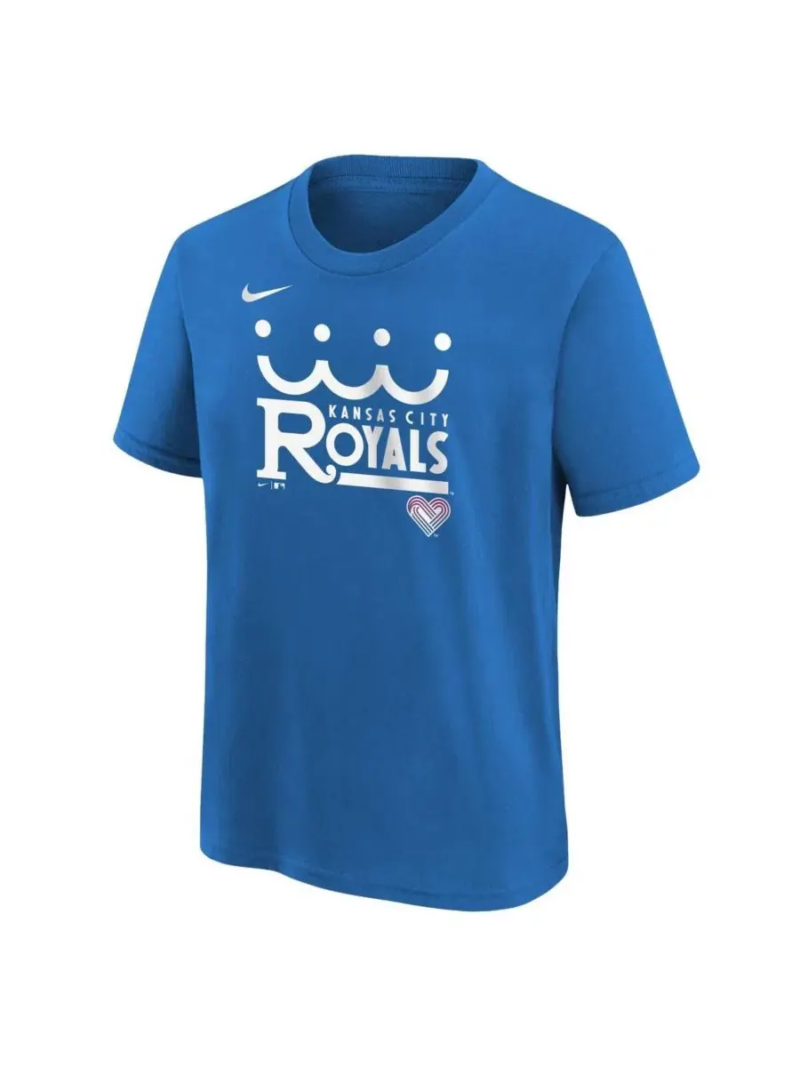 Футболка Big Boys and Girls Royal Kansas City Royals 2026 City Connect Wordmark Nike — изображение 2 из 3, королевский