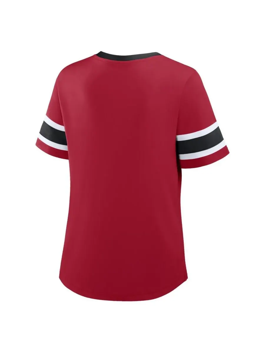 Fanatics Женская алая футболка San Francisco 49ers Redzone Draw Play Athena на шнуровке — изображение 3 из 3, алый