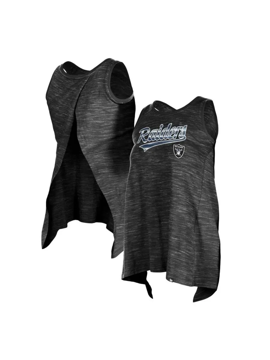 New Era Женская черная спортивная майка Las Vegas Raiders Space Dye