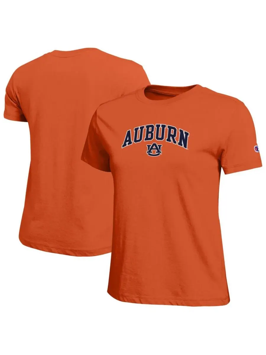 Champion Женская оранжевая футболка с логотипом Auburn Tigers в виде дуги