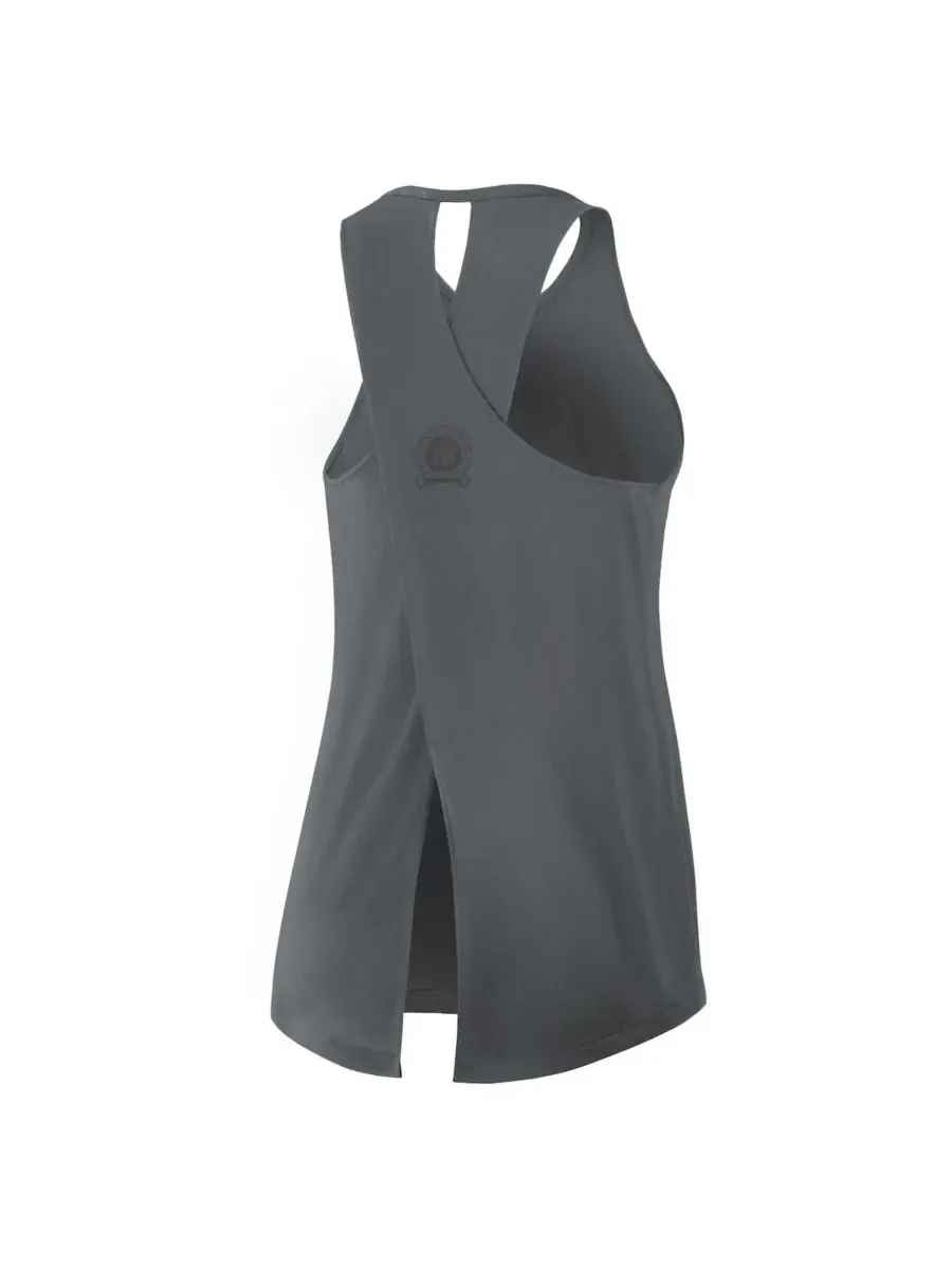 Nike Женская серая майка Carolina Panthers Glory Crisscross Performance Tank Top — изображение 3 из 5, темно-серый