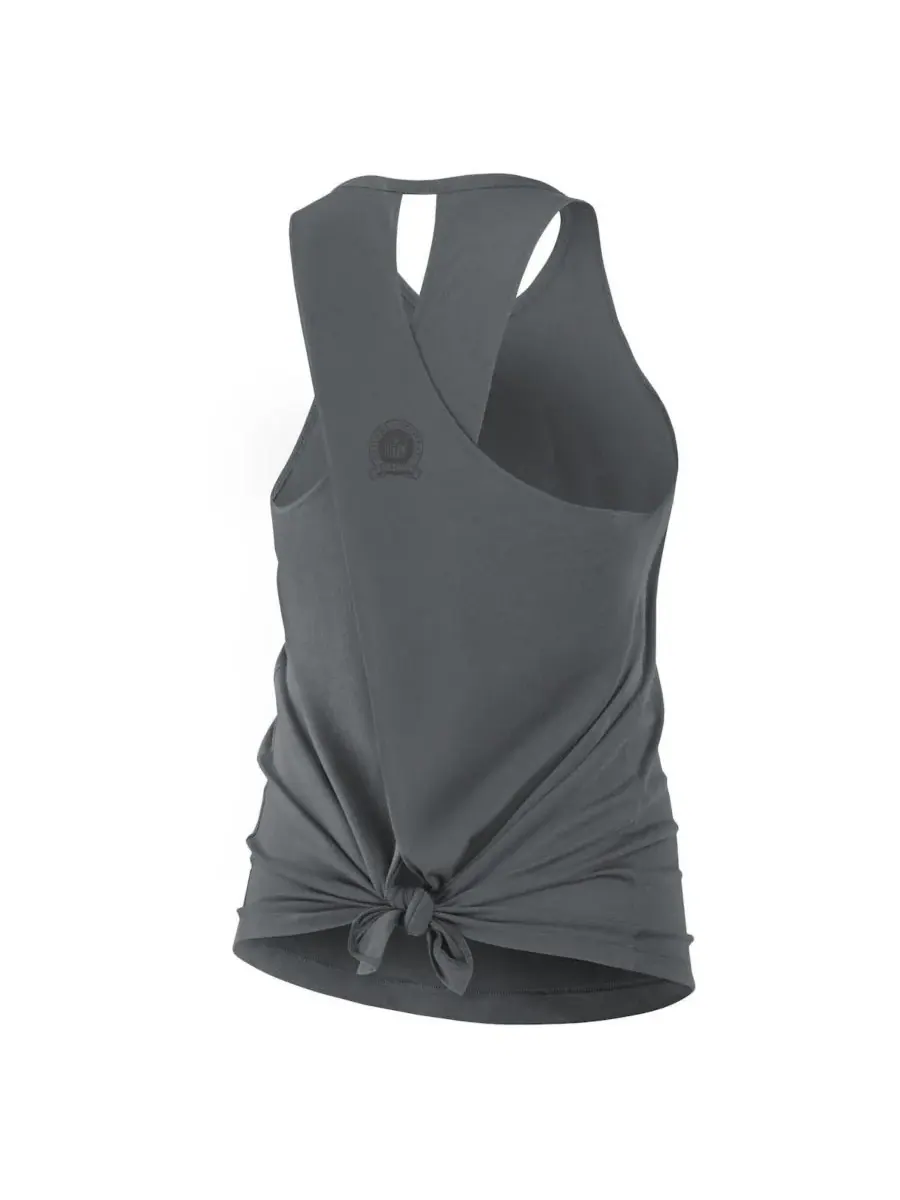 Nike Женская серая майка Carolina Panthers Glory Crisscross Performance Tank Top — изображение 4 из 5, темно-серый