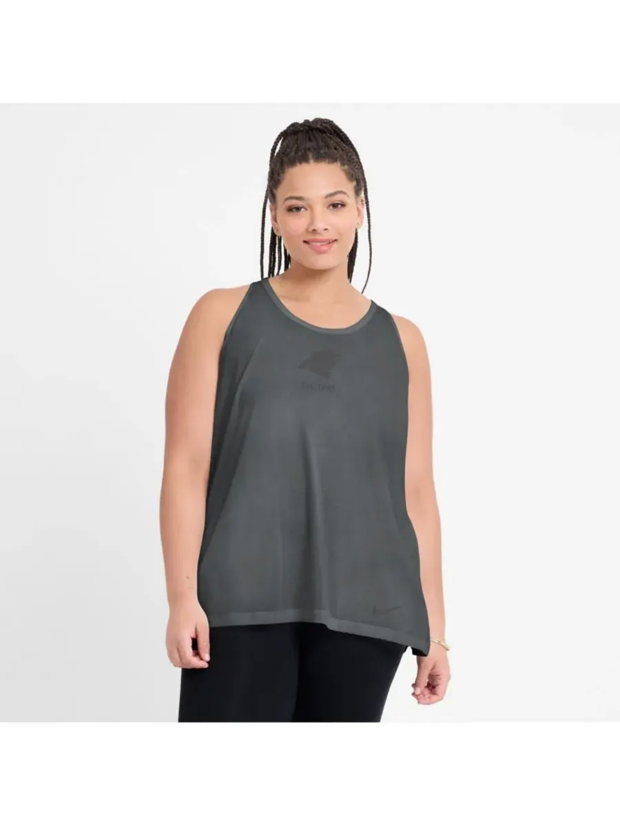 Nike Женская серая майка Carolina Panthers Glory Crisscross Performance Tank Top — изображение 5 из 5, темно-серый