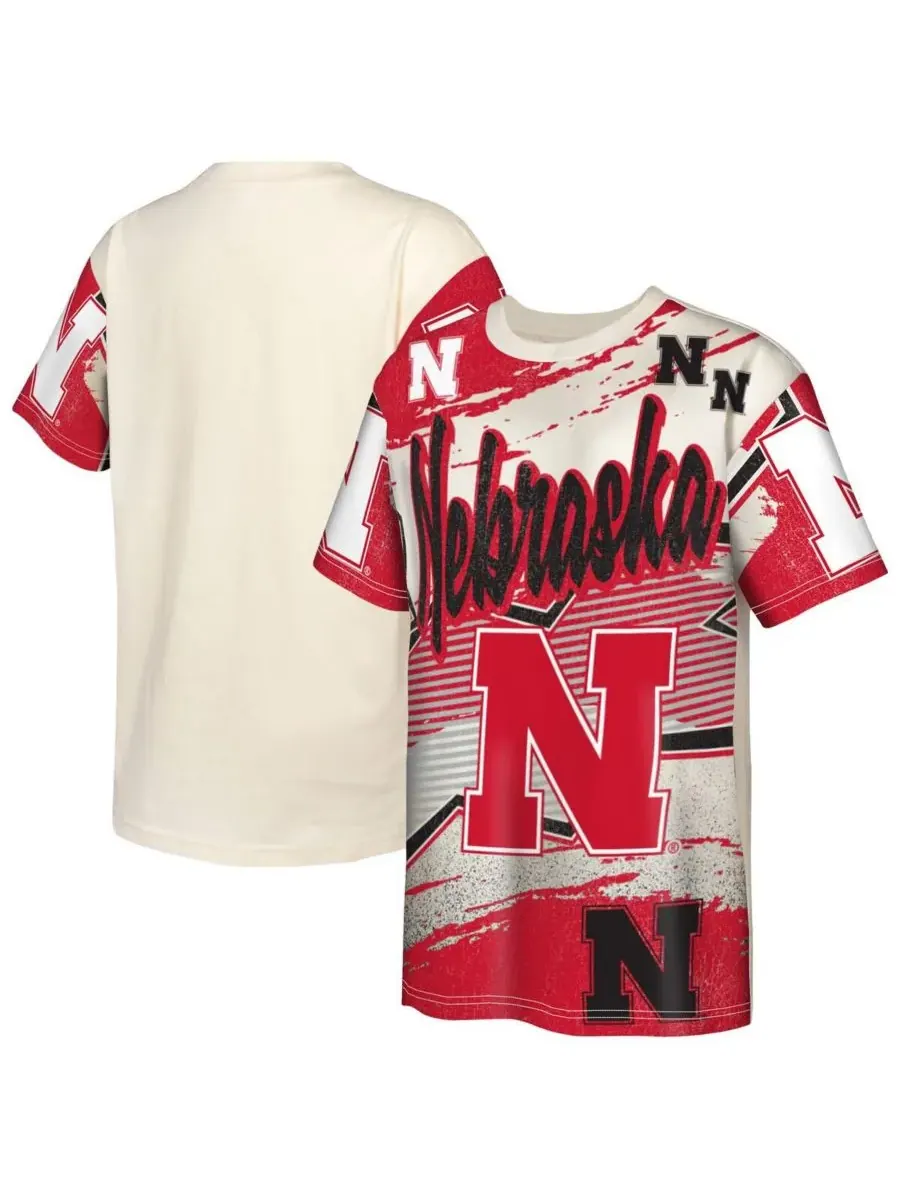 Outerstuff Футболка Big Boys and Girls Cream Nebraska Huskers Make Noise