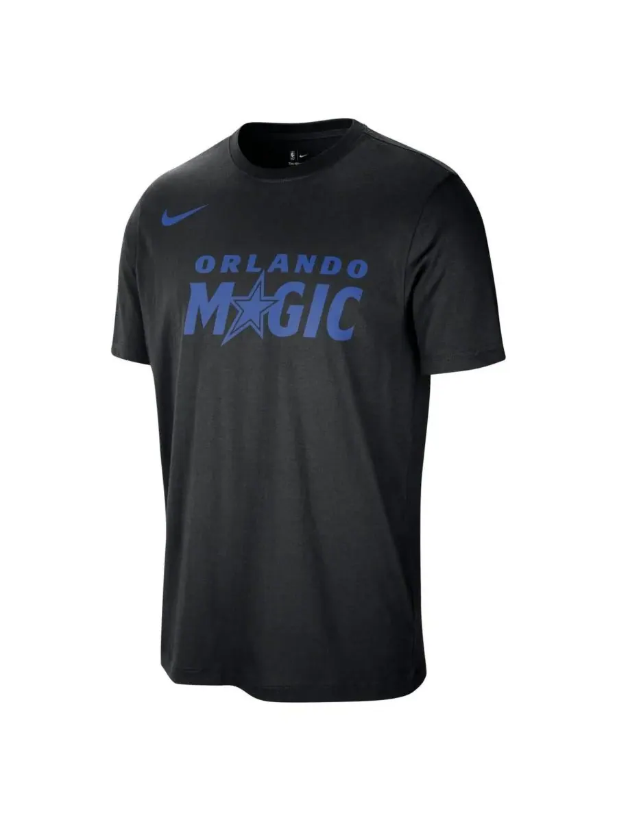 Nike Мужская и женская черная футболка Orlando Magic Team Wordmark Essential — изображение 2 из 4, черный