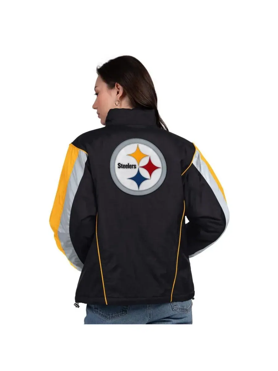 Starter Женская черно-золотая куртка Pittsburgh Steelers Thursday Night Gridiron с половинной — изображение 2 из 2