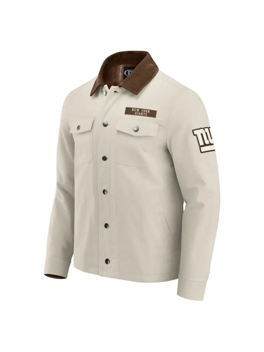 Fanatics Мужская куртка из коллекции NFL x Darius Rucker от Tan, New York Giants, из плотной — изображение 2 из 5, бежевый