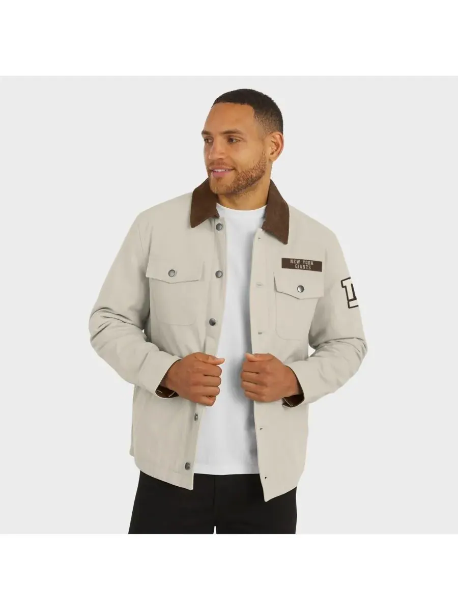 Fanatics Мужская куртка из коллекции NFL x Darius Rucker от Tan, New York Giants, из плотной — изображение 4 из 5, бежевый