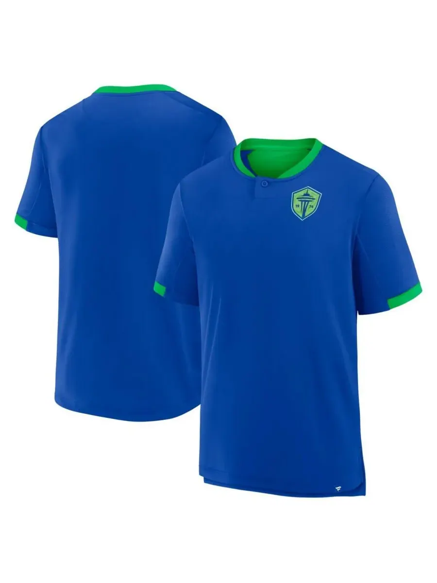 Fanatics Мужская синяя футболка Seattle Sounders FC с изображением нападающего, играющего в