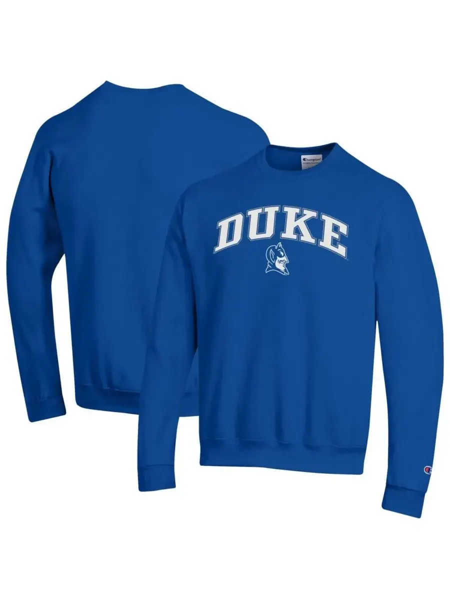 Champion Мужская толстовка Royal Duke Blue Devils с логотипом Arch Over Logo