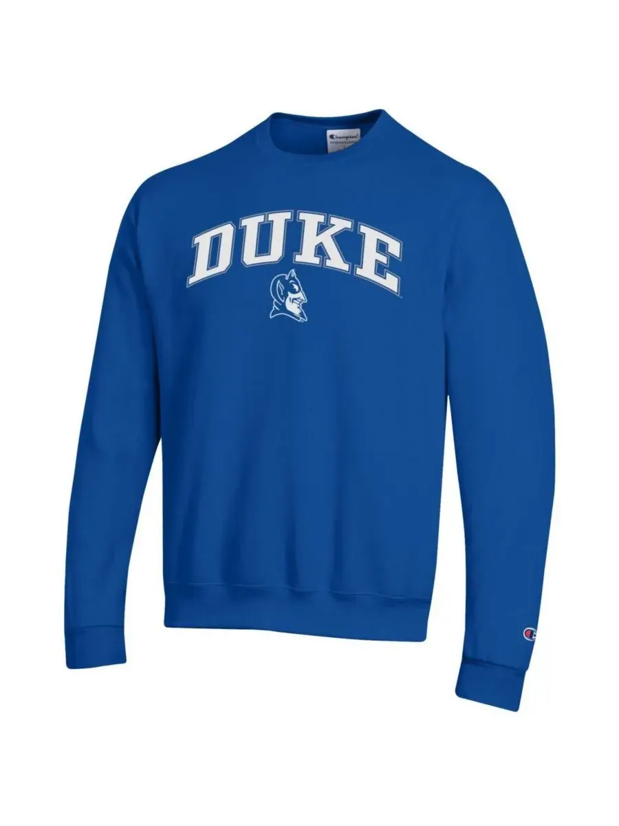 Champion Мужская толстовка Royal Duke Blue Devils с логотипом Arch Over Logo — изображение 3 из 3, королевский