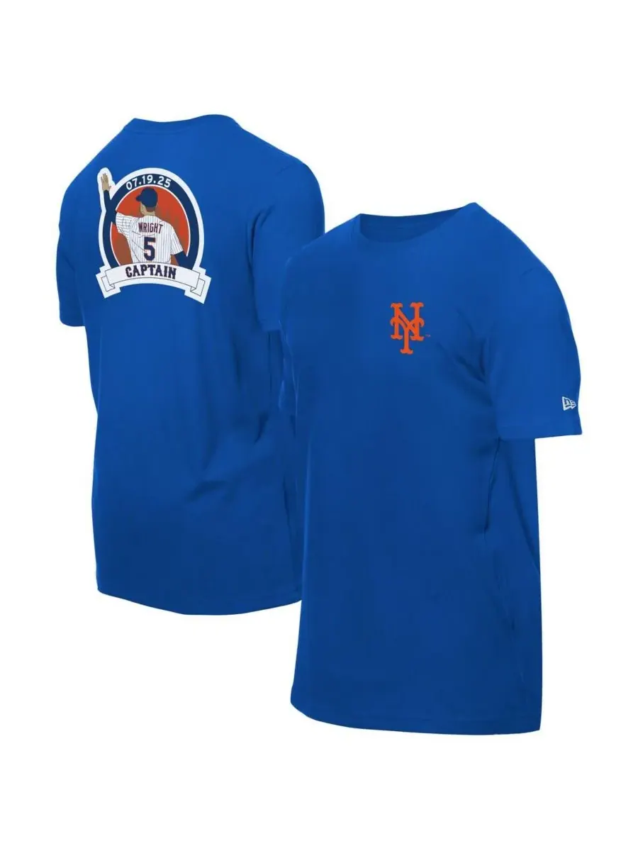 Мужская футболка David Wright Royal с изображением бывшего игрока New York Mets New Era