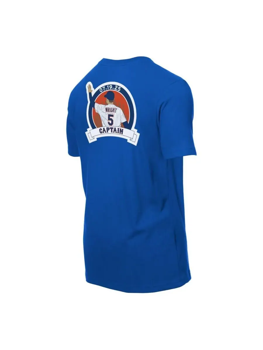 Мужская футболка David Wright Royal с изображением бывшего игрока New York Mets New Era — изображение 2 из 3, королевский