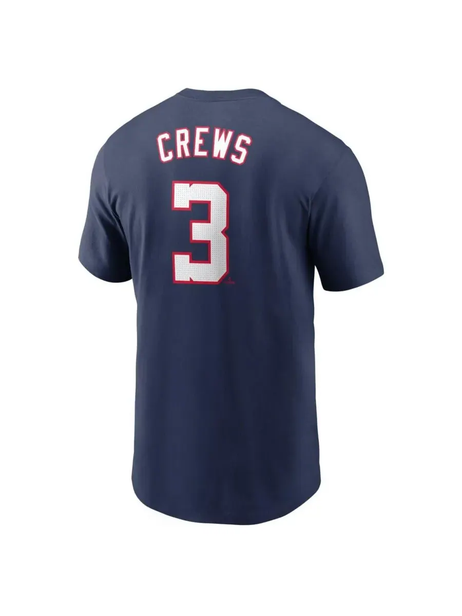 Nike Мужская футболка Dylan Crews Navy Washington Nationals с фузером и номером игрока — изображение 2 из 3, темно-синий