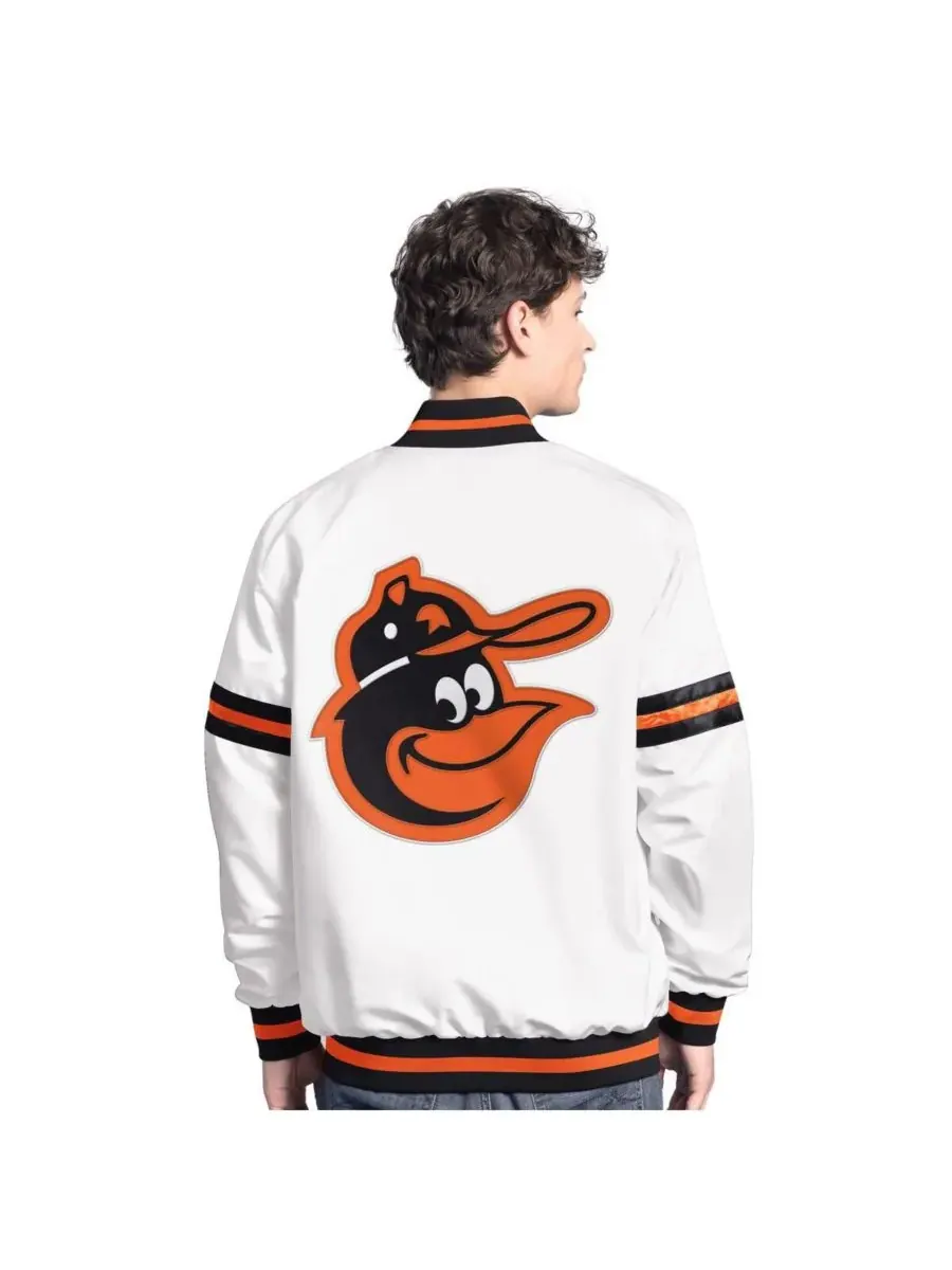 Starter Мужская белая куртка-бомбер Baltimore Orioles Cooperstown Scout с застежкой на кнопках — изображение 2 из 2, белый