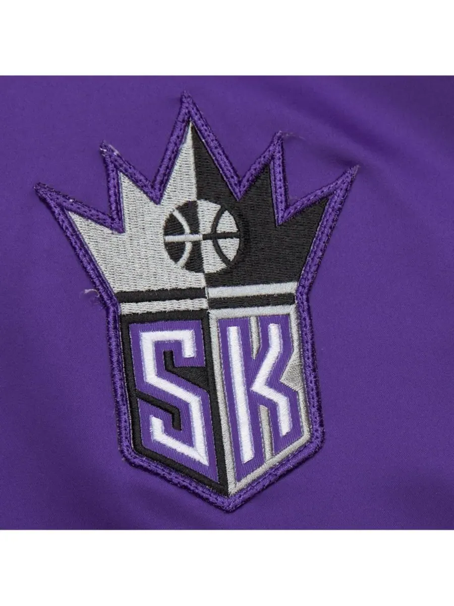 Mitchell & Ness Мужская фиолетовая атласная куртка на молнии Sacramento Kings Hardwood Classics — изображение 5 из 5