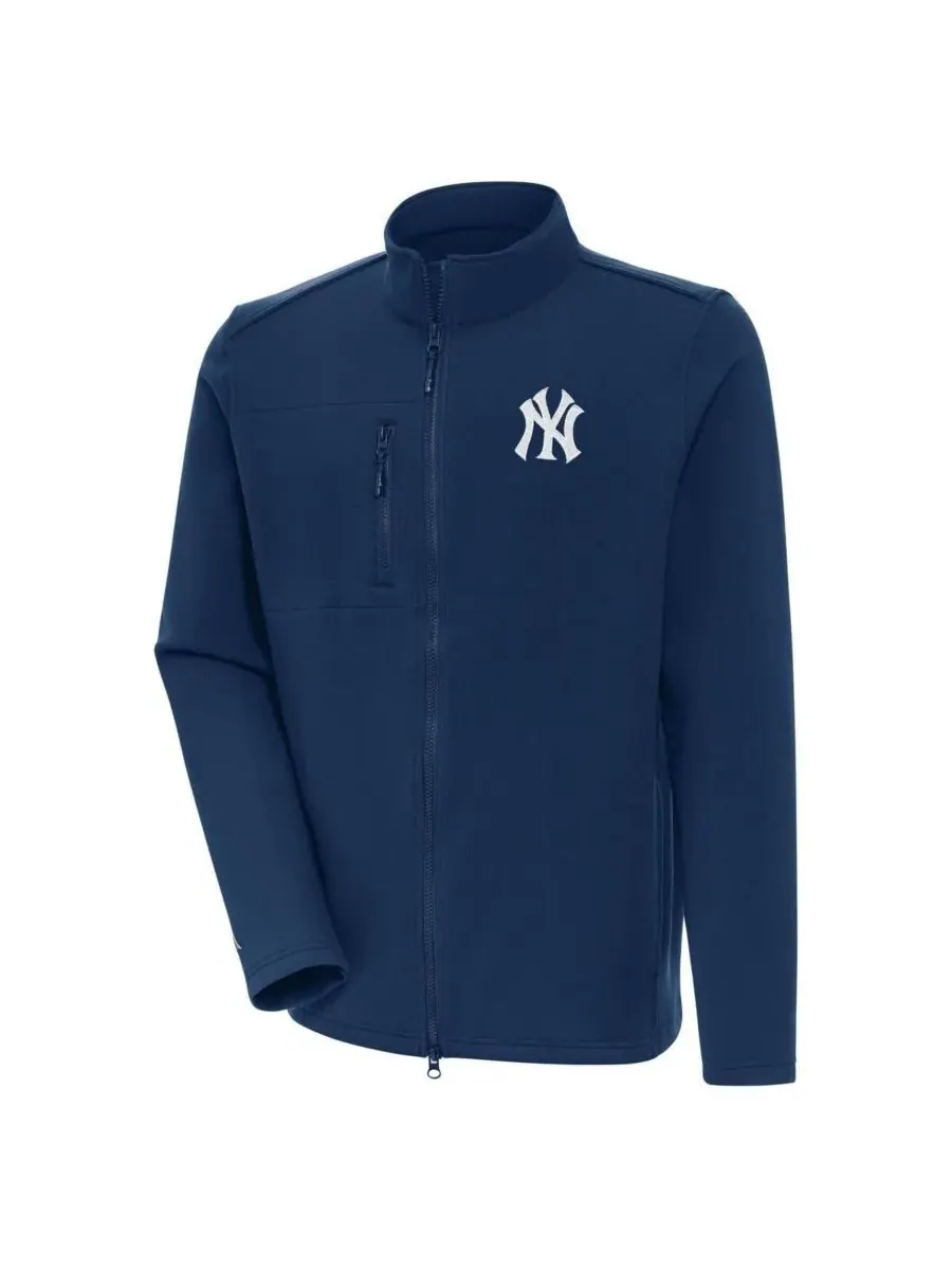Antigua Мужская темно-синяя куртка New York Yankees Objection на молнии