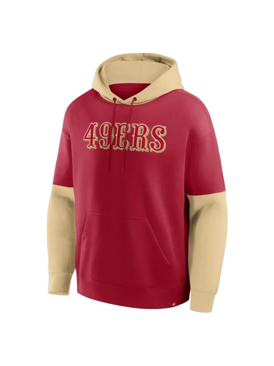 Мужская толстовка с капюшоном в виде алого шлема команды San Francisco 49ers Fanatics — изображение 5 из 5, алый