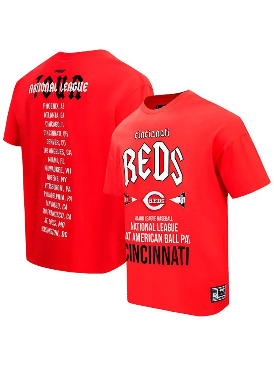 Pro Standard Мужская красная футболка Cincinnati Reds Oversized City Tour