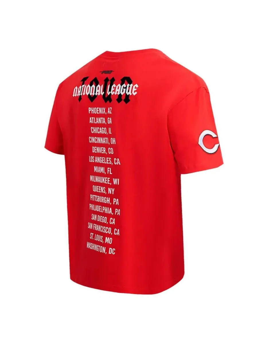 Pro Standard Мужская красная футболка Cincinnati Reds Oversized City Tour — изображение 2 из 4, красный