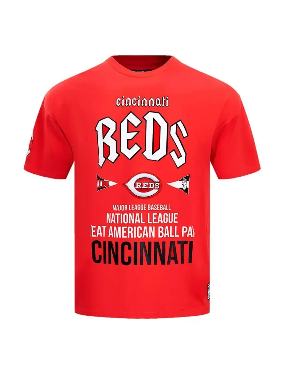 Pro Standard Мужская красная футболка Cincinnati Reds Oversized City Tour — изображение 3 из 4, красный